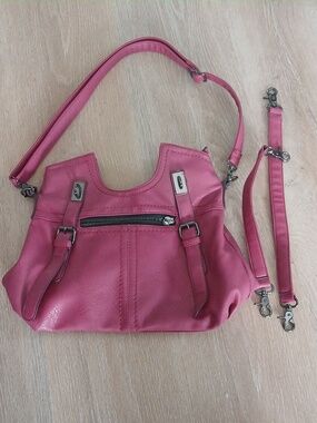 Black Rivet Satchel Bag Soft Vegan Leather